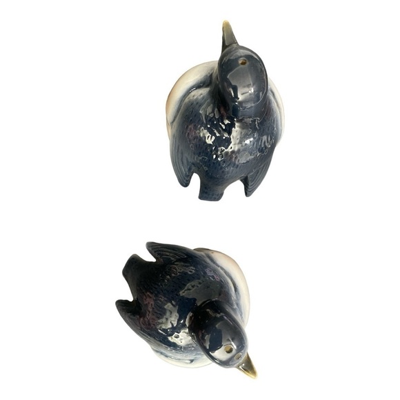 VINTAGE BLUE BIRD SALT AND PEPPER S&P SHAKERS BONE CHINA ARDALT MADE IN TAIWAN - Picture 8 of 13